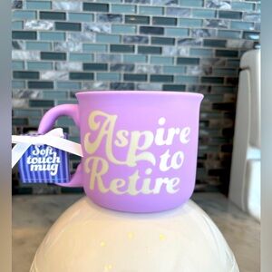 Purple 'Aspire to Retire' Mug